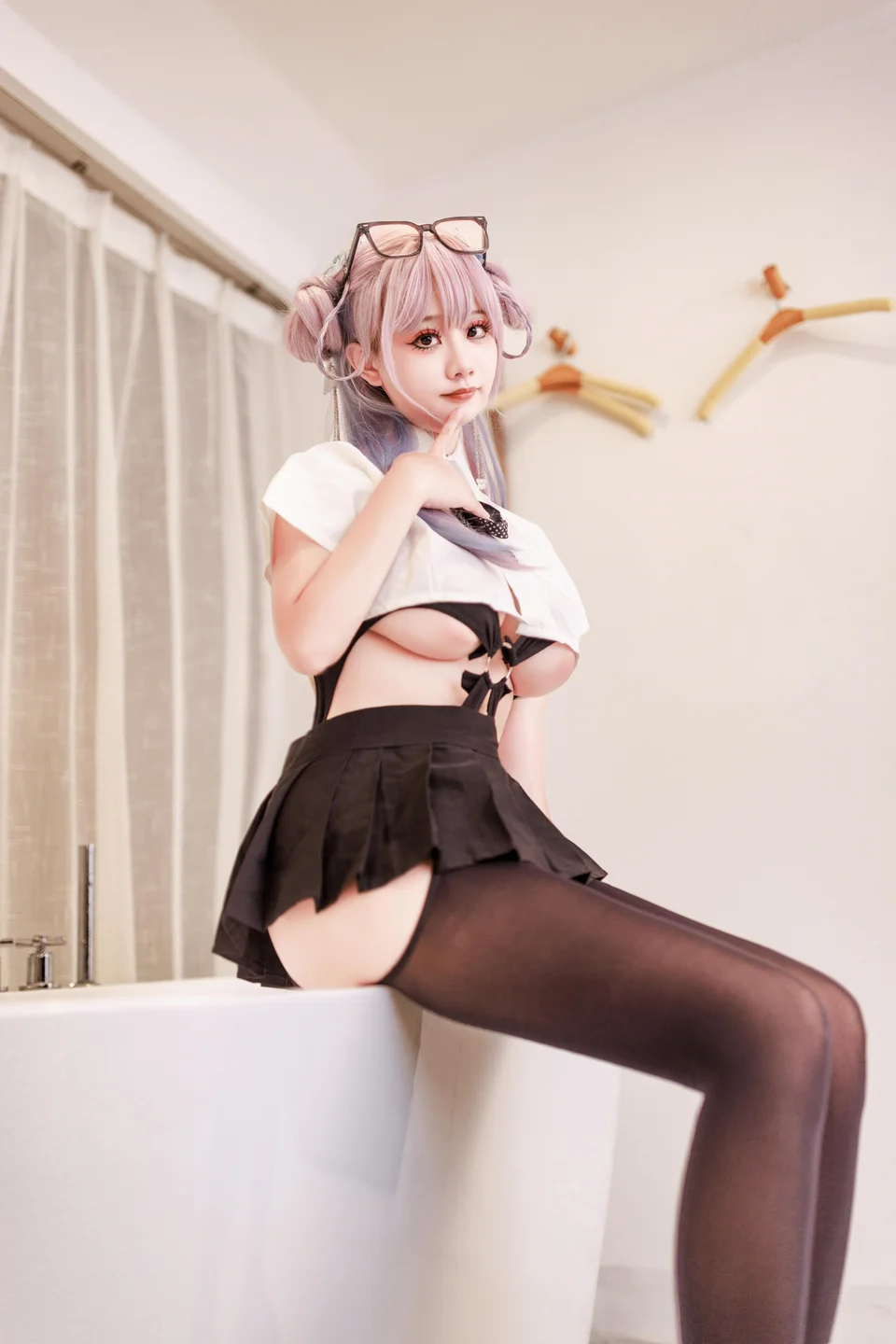 阿雪雪 - No.016 居家女高 [64P,2V-2.20GB] tg@simisebaisi 【丝足阁】006.webp